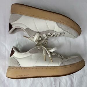Woden Natural Soft Women's white and gray Sneakers Size 7.5